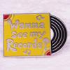 Record Pin Badge Accessory