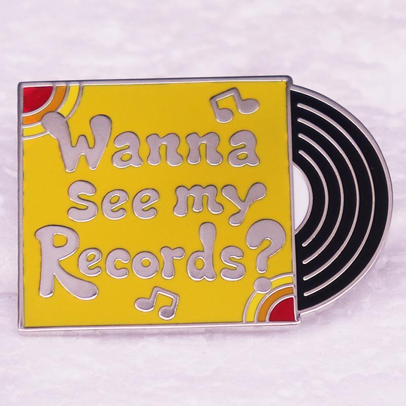 

Record Pin Badge Accessory