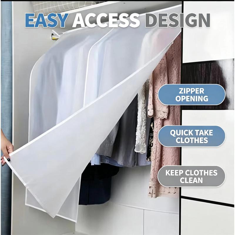 Clothing Dust Cover Durable Waterproof Dustproof Garment Protector for Seasonal Clothes Suit Jacket Travel Home Storage