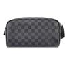 Louis Vuitton Check Pattern Canvas And Leather Toiletry Bag Men Toiletry Bag Black Blue N40127