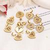 5Pcs/Bag Stainless Steel Gold-plated Heart Letter Pendant DIY Accessory Fashionable Versatile Letter Necklace Pendant
