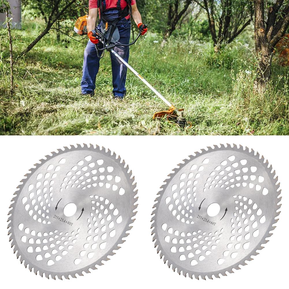 1-10pcs 9.95" 40T 60T Lawn Mower Blade Brush Cutter Blade Tree Trimmer Saw Blade Carbide Replacement Circular Saw Blade