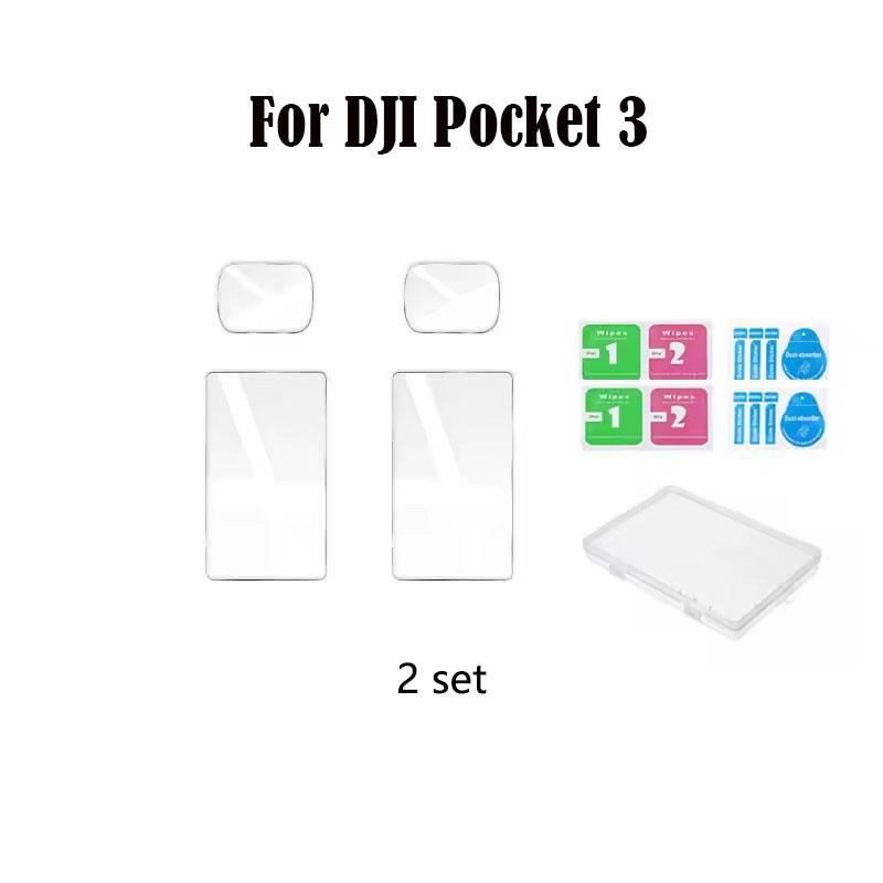 

For DJI Pocket 3 9H HD Tempered Glass Magnetic Suction Bracket Hand Band Protect Case Frame Plastic Lens Cap Silicone Fixed Base