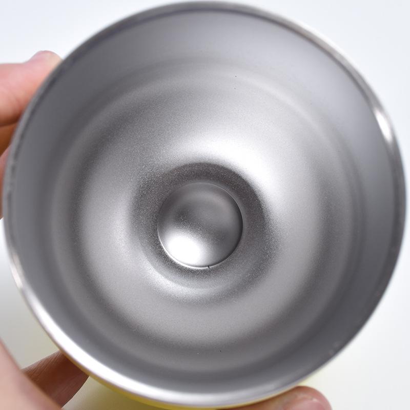 Copo Casca de Ovo de Aço Inoxidável 304 Copo em Forma de U com Tampa para Escritório de Negócios Isolamento a Vácuo de Camada Dupla e Conservação do Frio Copo Prático