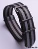 Black Nylon & Canvas Watch Strap with Vacuum-Plated Buckle