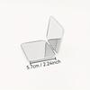 Portable Stainless Steel Mirror Sleek Silver Travel Makeup Mirror DoubleSided Personal Grooming Folding Mirror Daily Beauty Gift