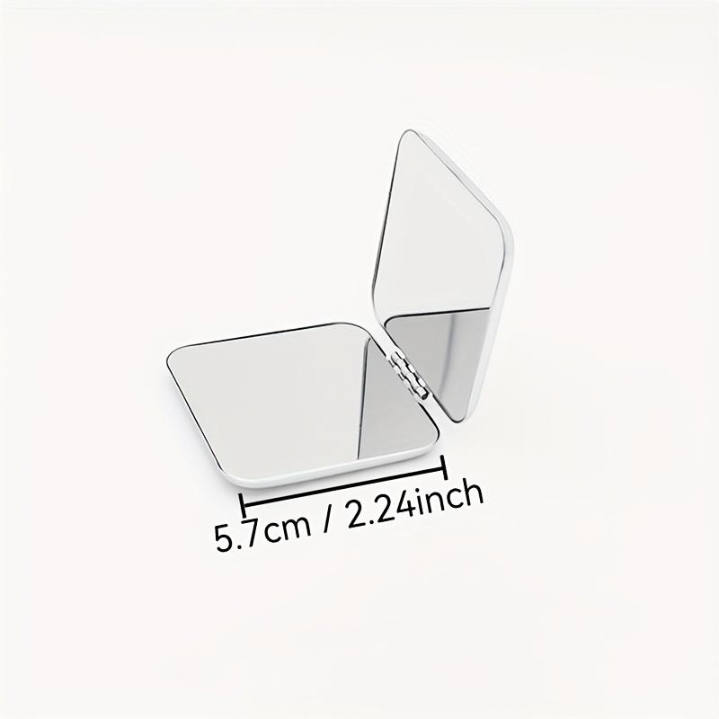 Portable Stainless Steel Mirror Sleek Silver Travel Makeup Mirror DoubleSided Personal Grooming Folding Mirror Daily Beauty Gift