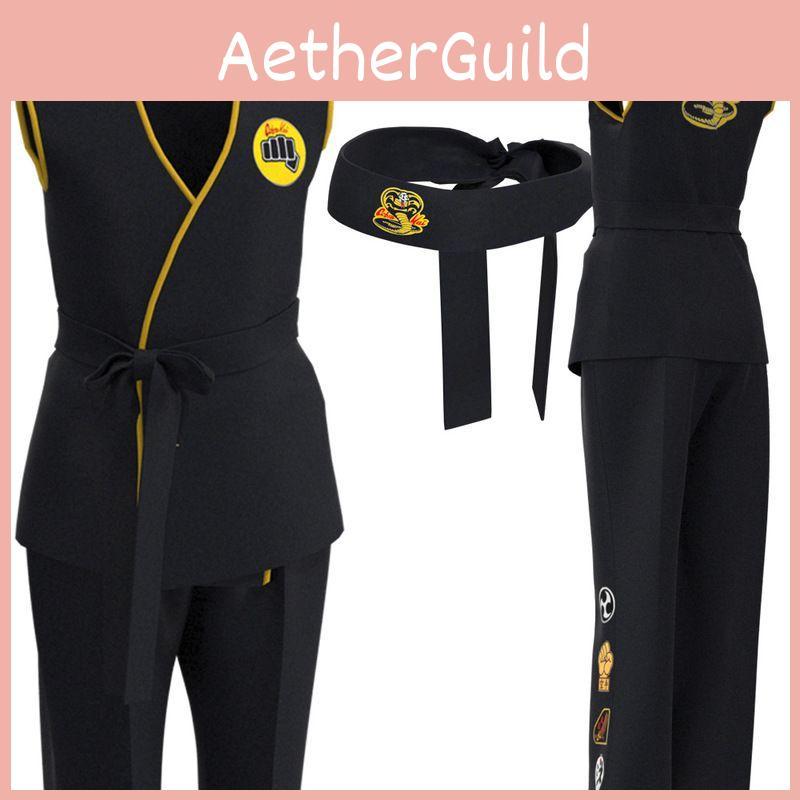Costume Cosplay Karate Kid Cobra Kai Comodo Abbigliamento Taekwondo Per Halloween