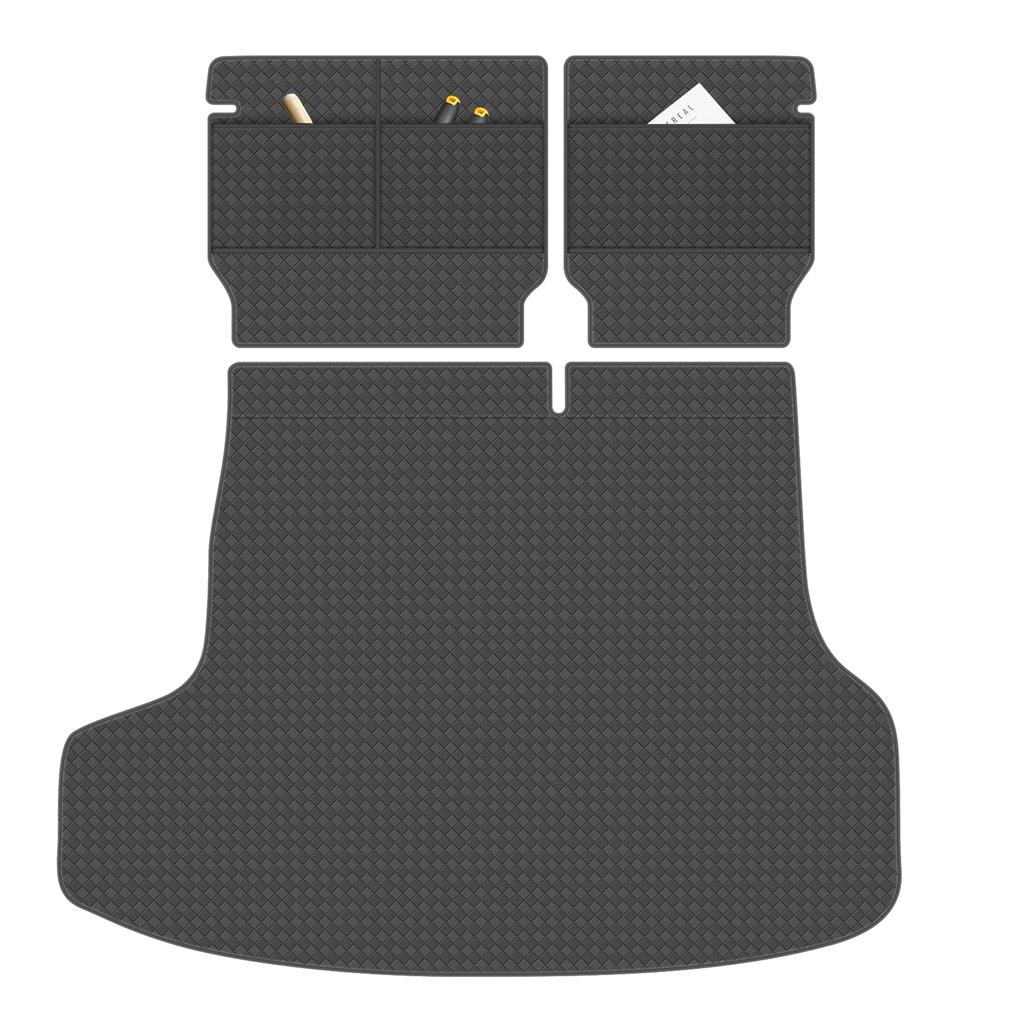 YORKNEIC Honda New RZ Series Luggage Mat Trunk Mat with Seat Back Back and Cargo Area Mat Synthetic Leather Material with Storage Pocket Black ZR-V