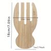 Handgefertigtes Salatlöffel-Set aus Holz - Natürliches Teak-Rührwerkzeug für Suppe, zum Mischen, kratzfest & umweltfreundliches Küchenwerkzeug