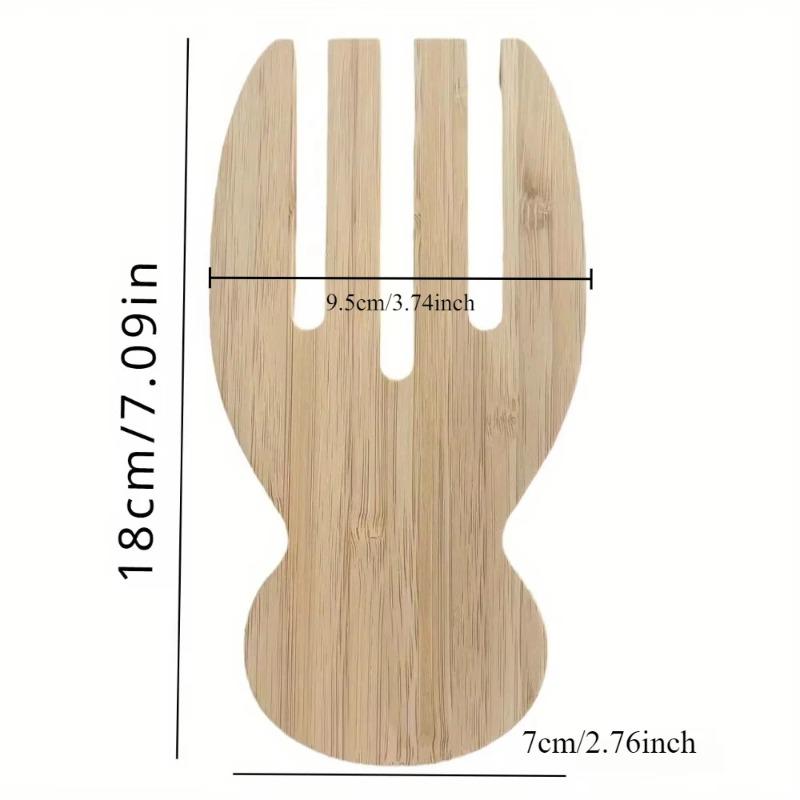 Handgefertigtes Salatlöffel-Set aus Holz - Natürliches Teak-Rührwerkzeug für Suppe, zum Mischen, kratzfest & umweltfreundliches Küchenwerkzeug