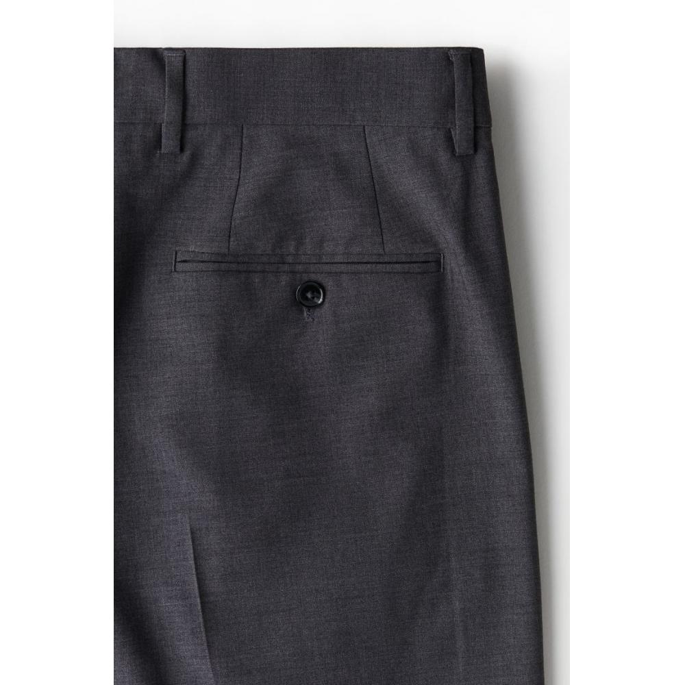 H M Relaxed Fit Suit Pants Dark Grey