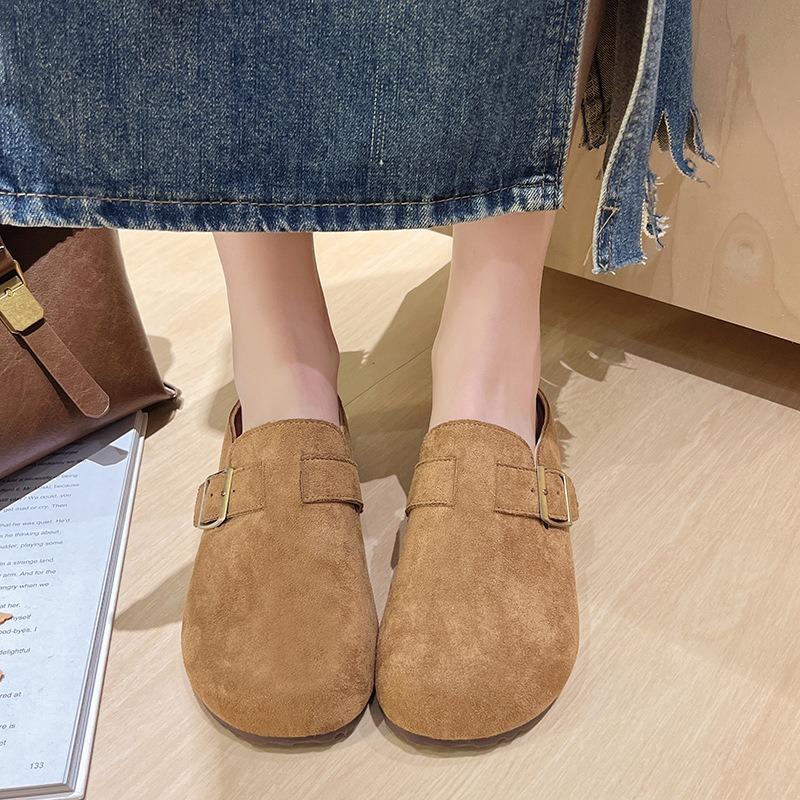Retro Inner Heightening Platform Slippers Women's New Retro Versatile One-pedal Skirt Slippers