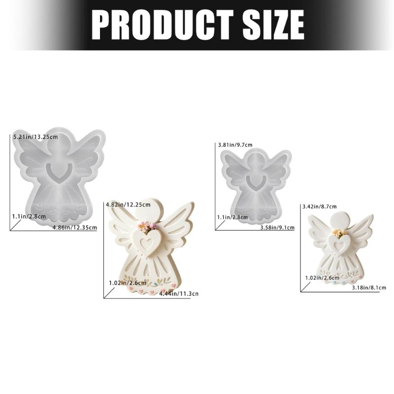 Flexible Silicone Crafting Mould Detailed Angel Wing Designs for Scented Candle Soap Making Projects
