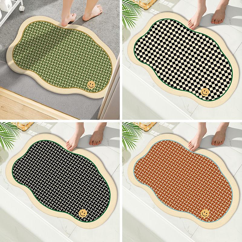 Toilette Rutschfeste Matte Badezimmertür Saugfähige Matte Schlafzimmerteppich Haushaltsmatte Toilette Toilettentürmatte