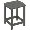 Outdoor-Beistelltisch, Gartentisch, Allwetter-Adirondack-Beistelltisch für Garten, Strand, Innen-Außenbereich, Grau