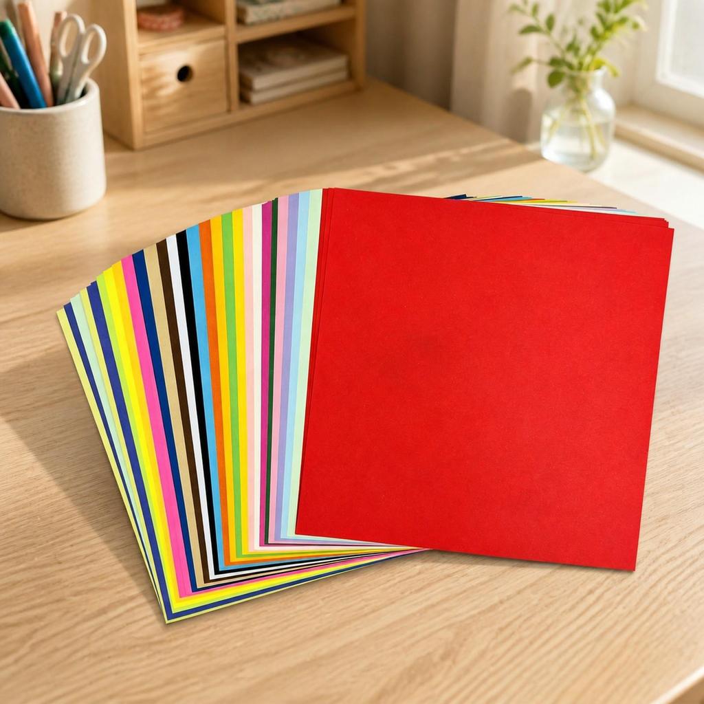 200 Pieces 20 Cm Square Craft Paper Easy to Fold for DIY Projects