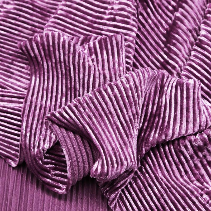 100x158cm Striped Textured Pleated Fabric Elastic Silky Drape for Spring and Dress Wide Leg Pants Clothing Fabric