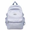 Trendy Solid Color Backpack Nylon Large Capacity Casual Daypack Multi-pocket Travel Rucksack