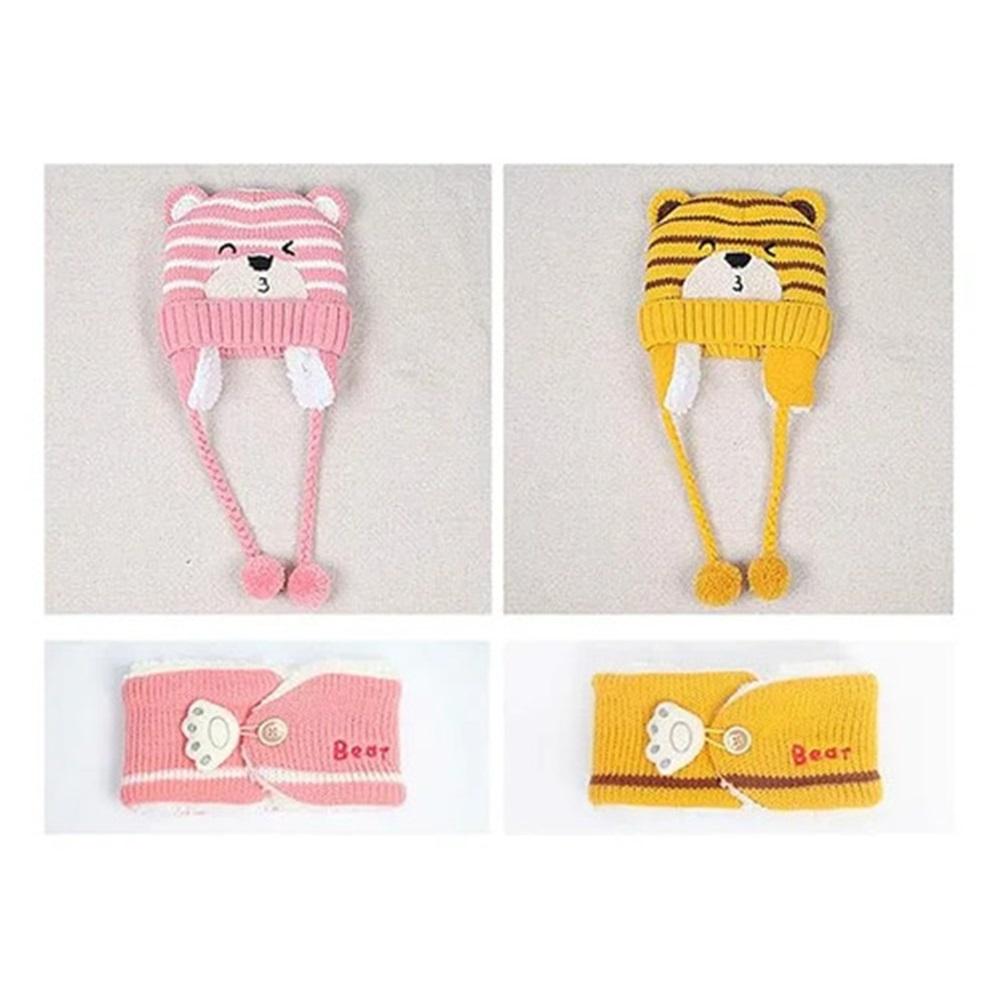 Children's Winter Baby Hat + Cute Warm Scarf Beanie Hat Wo