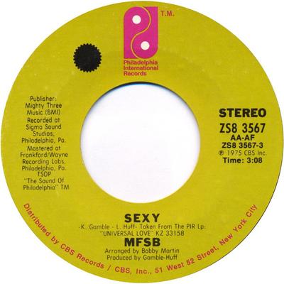 7inch Record MFSB - Sexy / Human Machine ZS83567 Philadelphia In 1975 US Soul/Funk Used