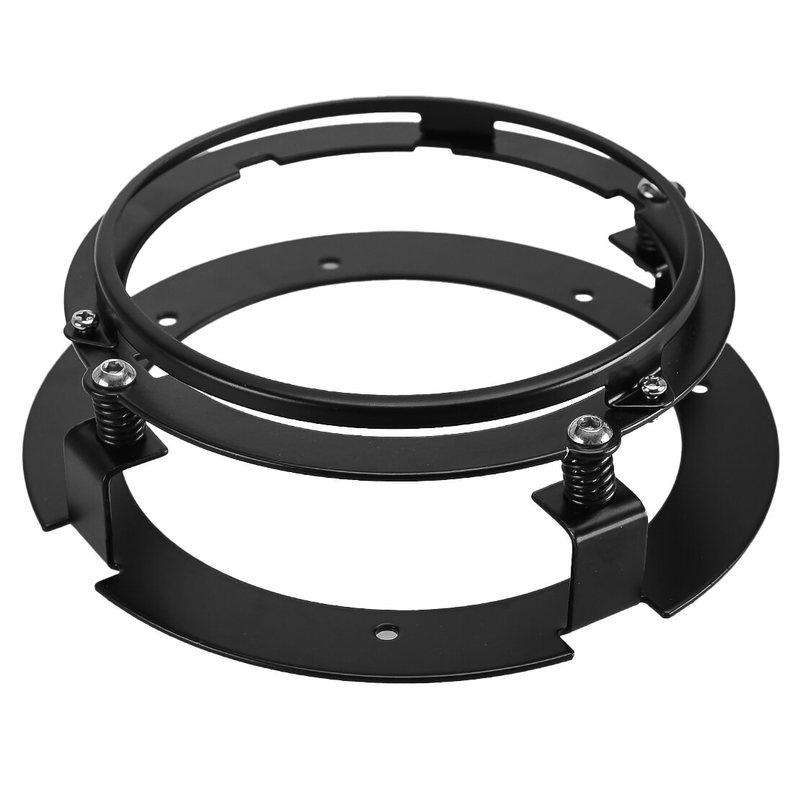 5.75" Round Headlight Headlamp Mounting Ring Bracket Holder Adapter for Motorcycle Black