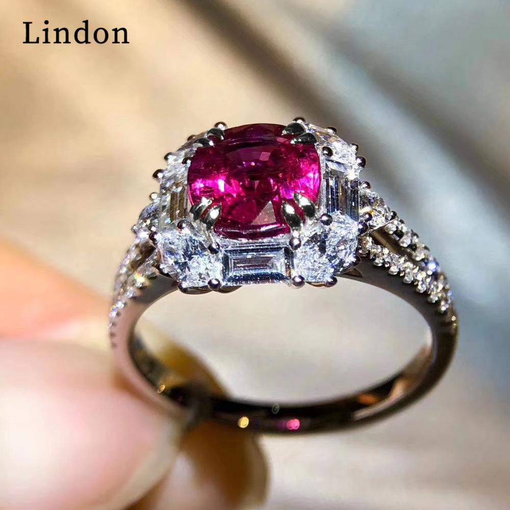 Lindon Classic Copper Alloy Zircon Ring Ladies Jewelry Wedding Promise Party Gift