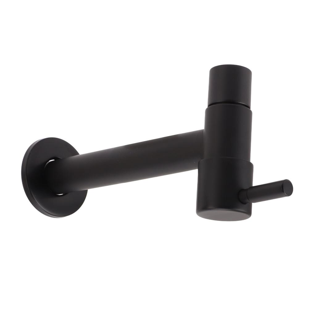G1Celsius2 Wall Mounted Cold Water Tap 304 Stainless Steel Single Handle Cold Faucet Bathroom Garden Faucet Tap Black