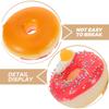 FRCOLOR Candy Toy Donut PU 7 Dessert Food Sample Toy Model, Donuts, Large, Pieces, Toy,