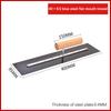 Flat Drywall Trowel Blue Steel Trowel With Wenge Wood Handle L-Shank Floor Paint Serrated Trowel Push Trowel Teeth Trowel