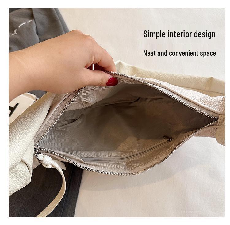 Women's Genuine Leather French Croissant Crossbody Bag – Versatile and High-End Design