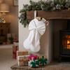 Home Decoration Bow Christmas Stocking Velvet Hanging Sock Ornaments  Window