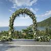 Trellis ad Arco da Esterno Metallo Giardino Rampicanti Palloncino Decorazione Gazebo Matrimonio Decorazione Telaio Fiori Sfondo