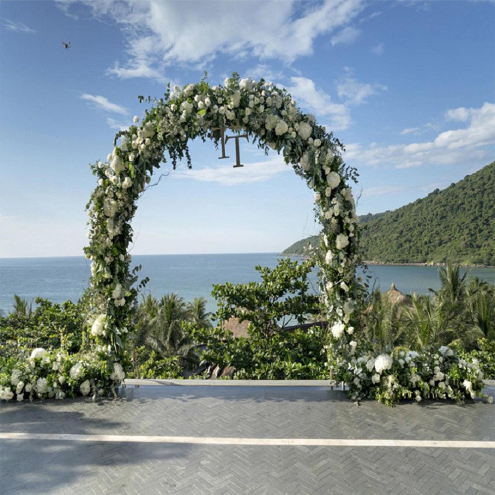 Trellis ad Arco da Esterno Metallo Giardino Rampicanti Palloncino Decorazione Gazebo Matrimonio Decorazione Telaio Fiori Sfondo