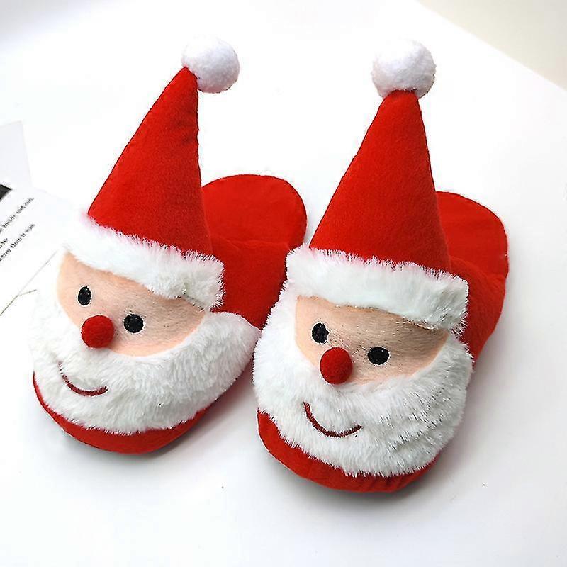 Christmaswinter Shoes Newborn Plush Warm Snow Boots Christmas Santa Soft Soled Toddler Shoes - RIpj