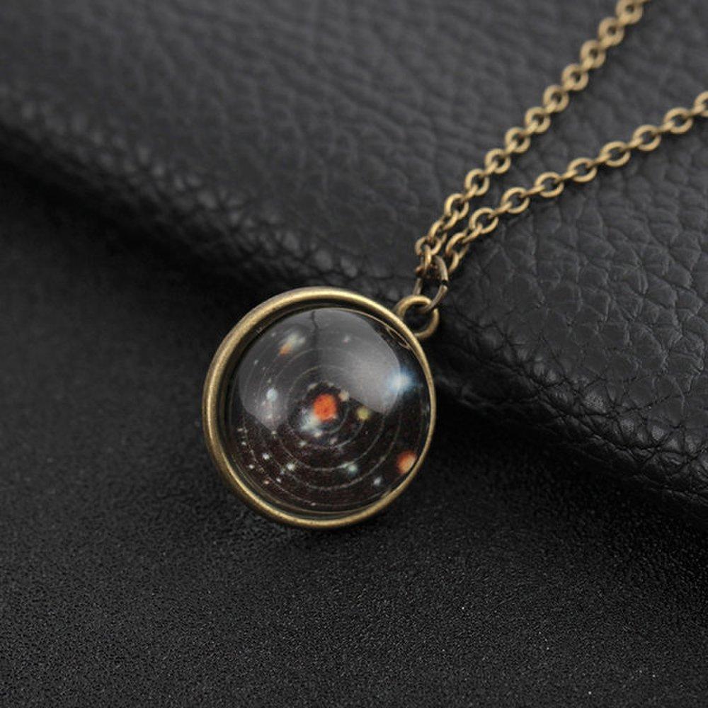 Solar System Griffith Observatory Night USA LA Overseas Travel Necklace Gift Galaxy Decoration Crafts Public Fashion