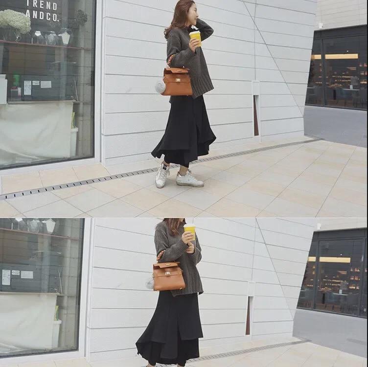 Dámské evropské a americké stylové nepravidelné vícevrstvé kalhotové sukně - Trendy, Niche design