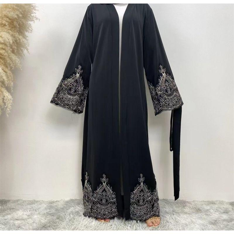 New Arrival Fashion Lace Embroider Robe Cardigan Dress Embroidered Ethnic Style Dress