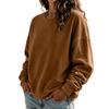 Women's Crewneck Sweatshirt Long Sleeve Color Casual Top for Everyday Wear