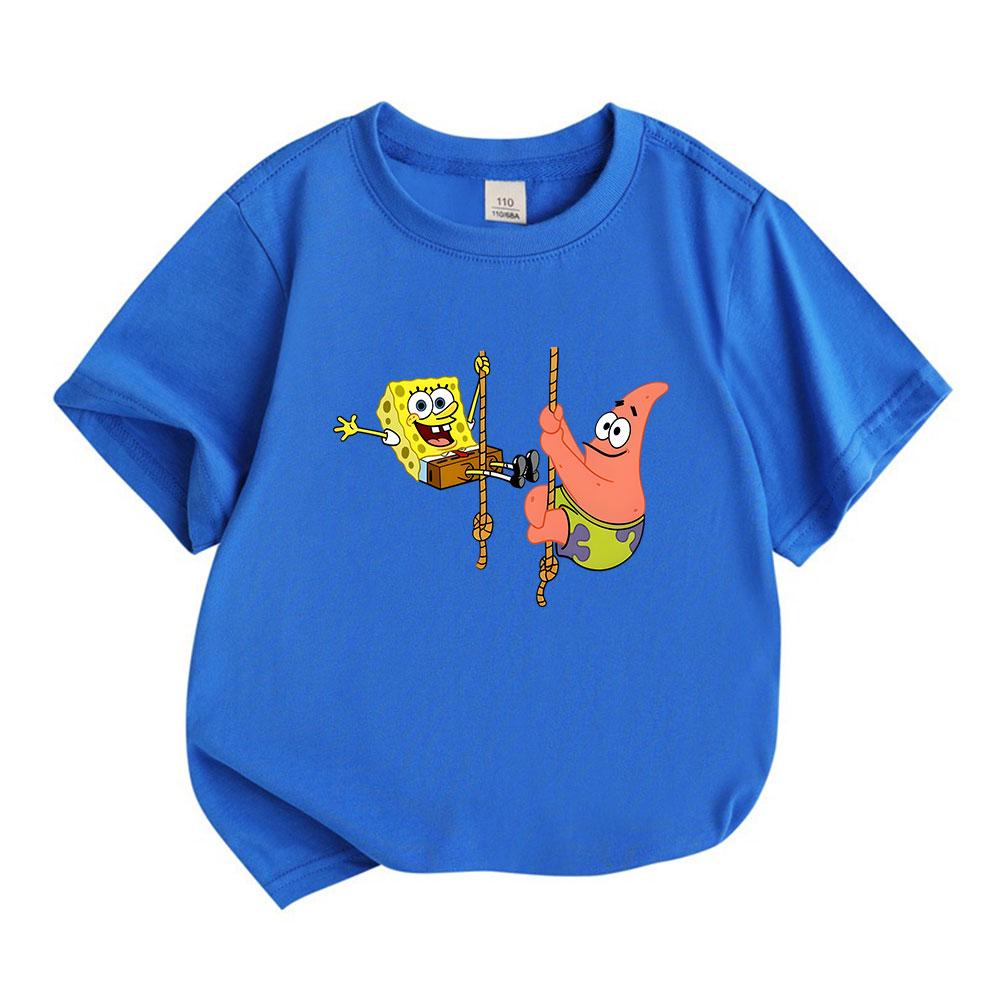 Kids Boys Girls Crew Neck Short Sleeve 100% Cotton T-Shirt,
