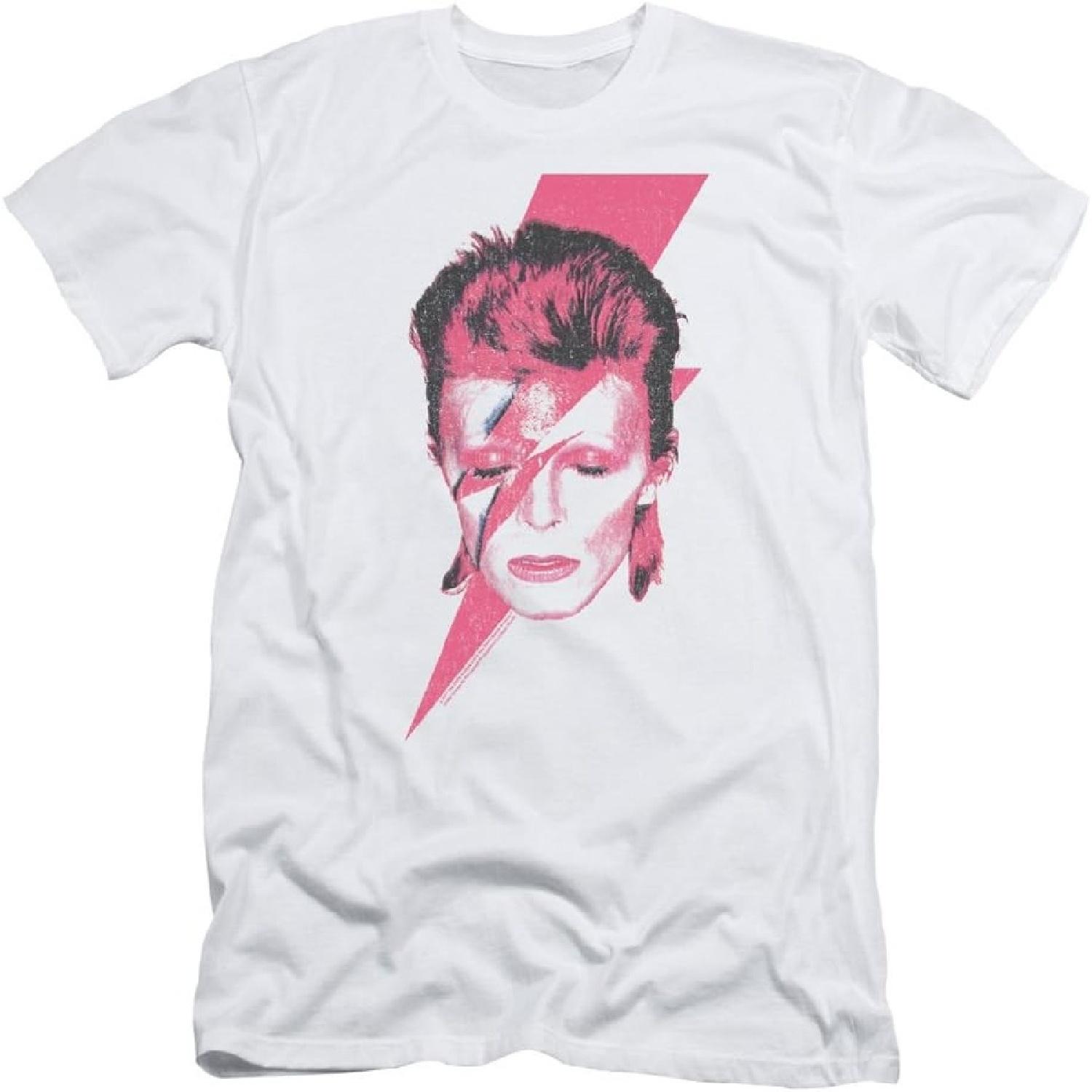 

A&E Designs David Bowie Shirt Aladdin Sane Slim Fit T-Shirt XXXXXL білий