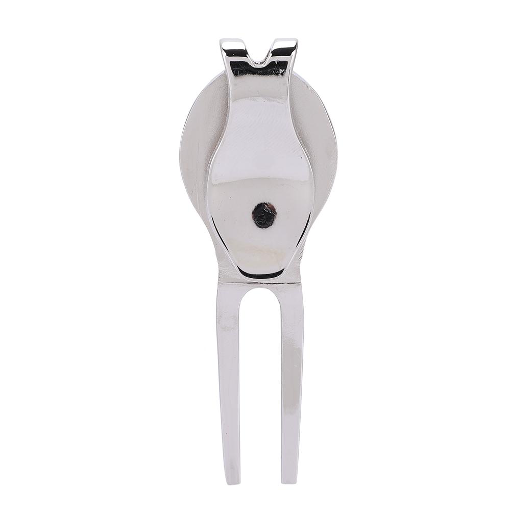Stylish Zinc Alloy Divot Repair Tool Magnetic Ball Marker Golf Accessory(D102 Silver)