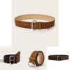 Street Style Solid Color Suede Women Wide Belt For Casual Wear