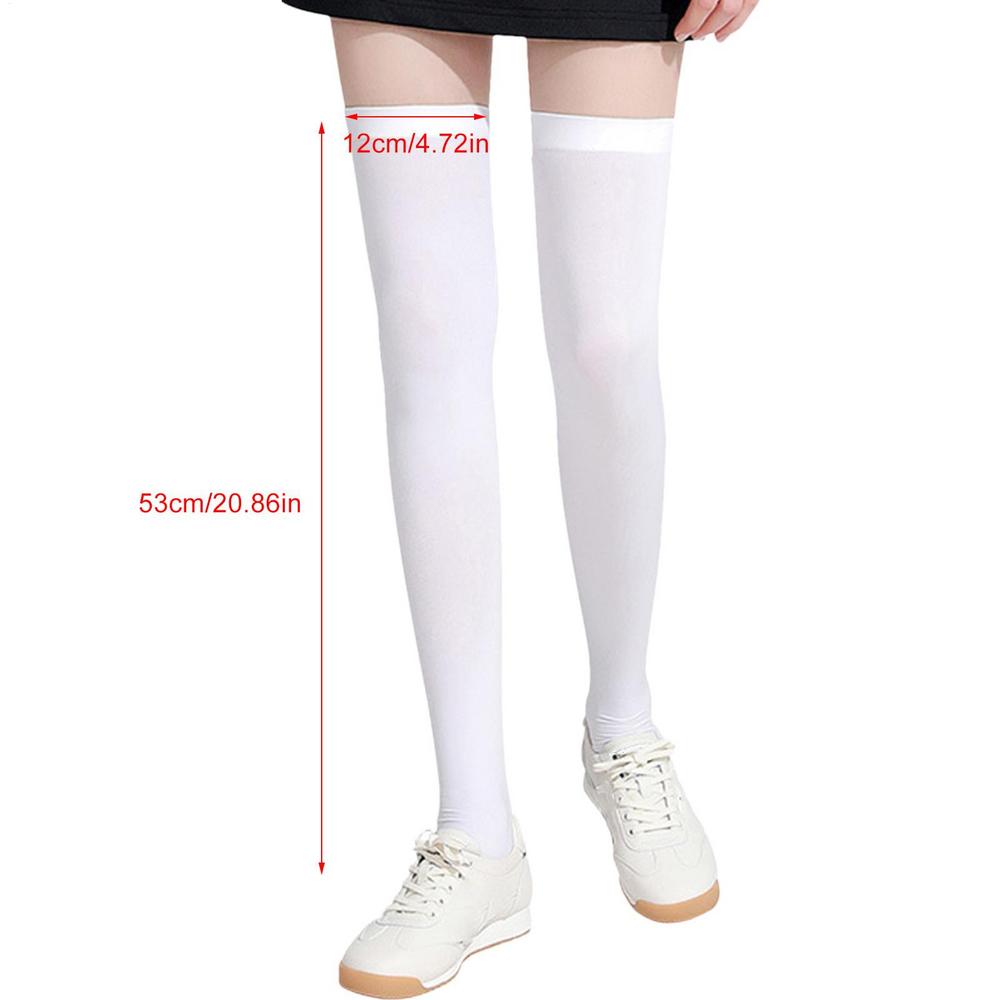 Golf Socks Women Ice Silk UPF50 Sun Protection Golf Cool Socks UV Proof High Elastic Soft Breathable Sun Protection Socks