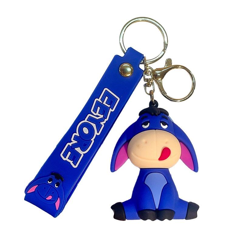 Cute Pvc Winnie The Pooh Keychain Cartoon Tiger Keyring Gift