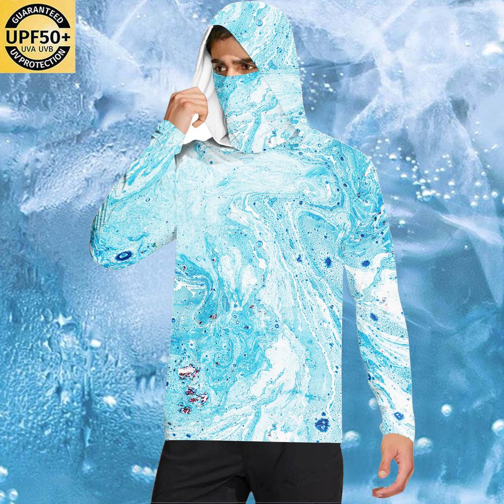 Fishing Shirts for Men Sun Hoodie Long Sleeve Shirts for Men Hooded Sun Shirts Lightweight Breathable Design for Outdoor Activities