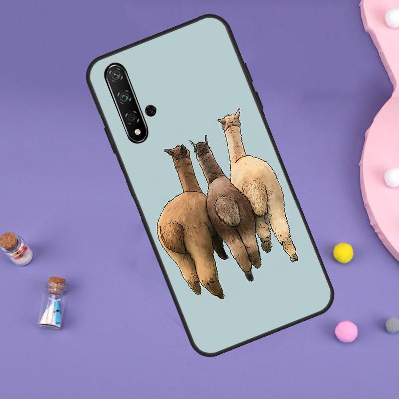 Cute Alpaca Donkey Case For Huawei Nova Y70 Y60 Y61 Y90 Y91 5T 9 10 SE 3i 8i 11i 11 Pro P20 P40 P30 Lite Cover