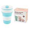 Reusable Portable Coffee Mug Heat Resistant Silicone Collapsible Travel Cup with Lid