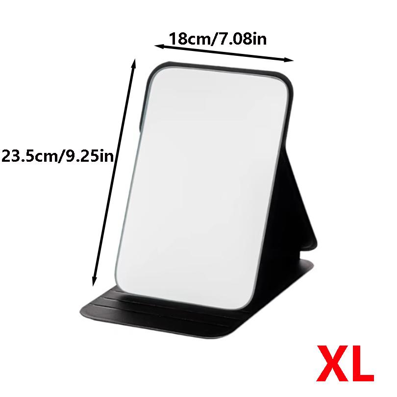 Folding Makeup Mirror High-quality Portable Desktop Makeup Mirror Single-side Creative Women Solid Color Standing Makeup Mirror