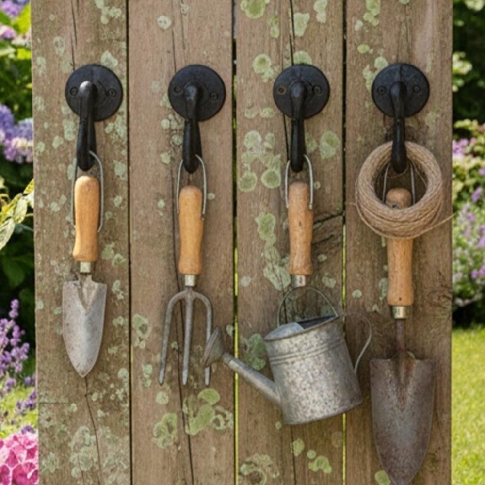 Heavy-duty Cast Iron Wall Hooks Decorative Horticultural Hooks Wall-Mounted Shelf  Household